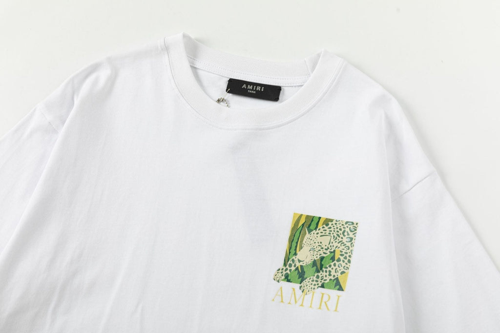 AMRI Men's Black Leopard T-shirt