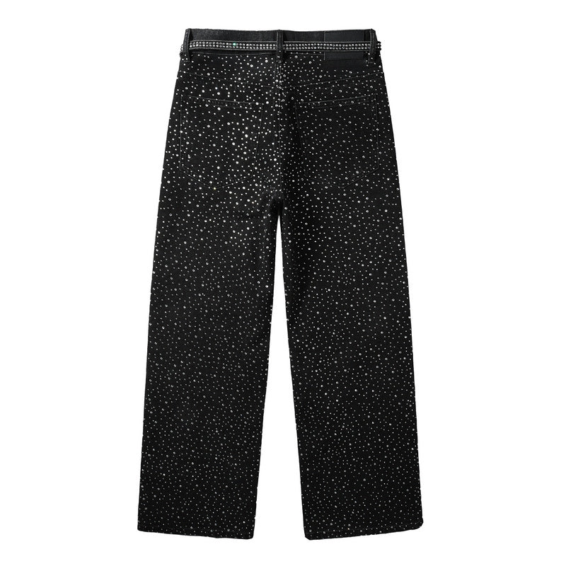 Purple Brand Crystal Diamond Jeans #9128