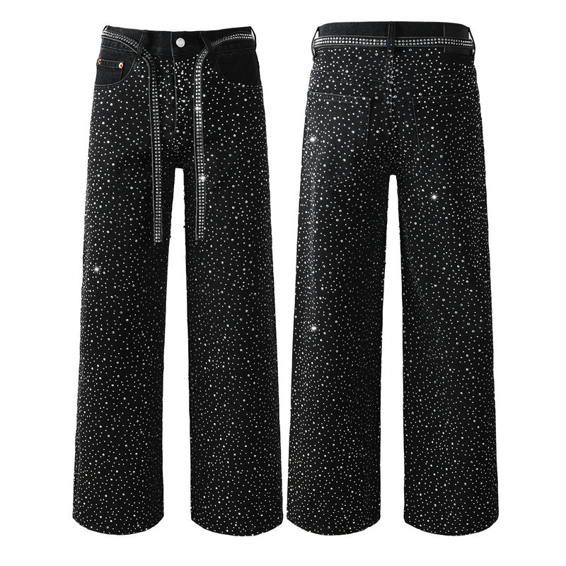 Purple Brand Crystal Diamond Jeans #9128