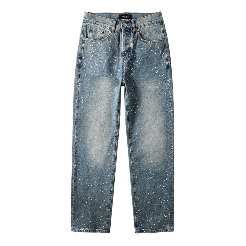 Purple Brand Crystal Diamond Jeans #9126