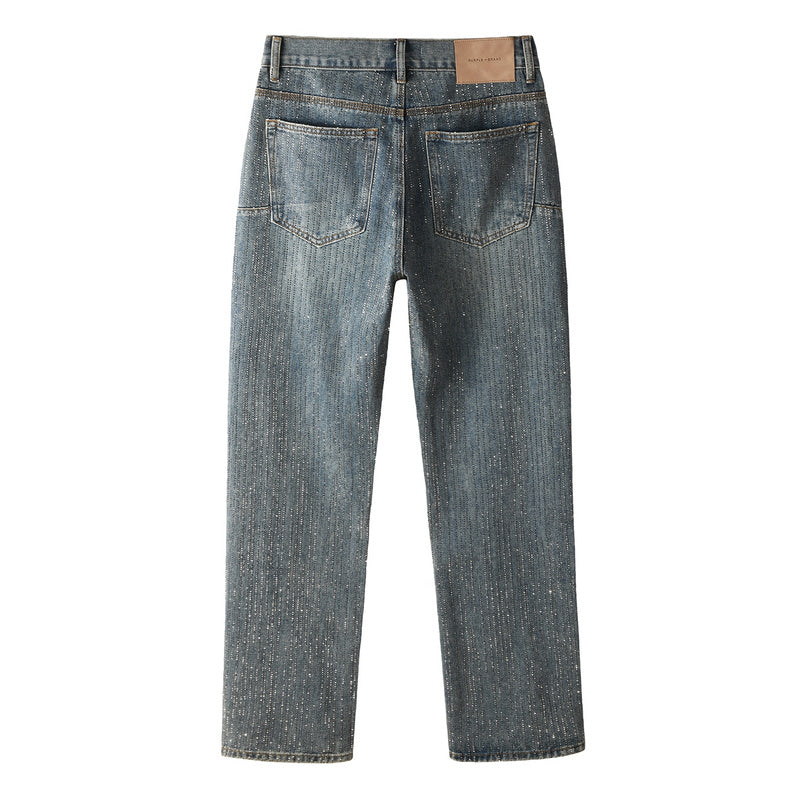 Purple Brand Crystal Diamond Jeans #9140