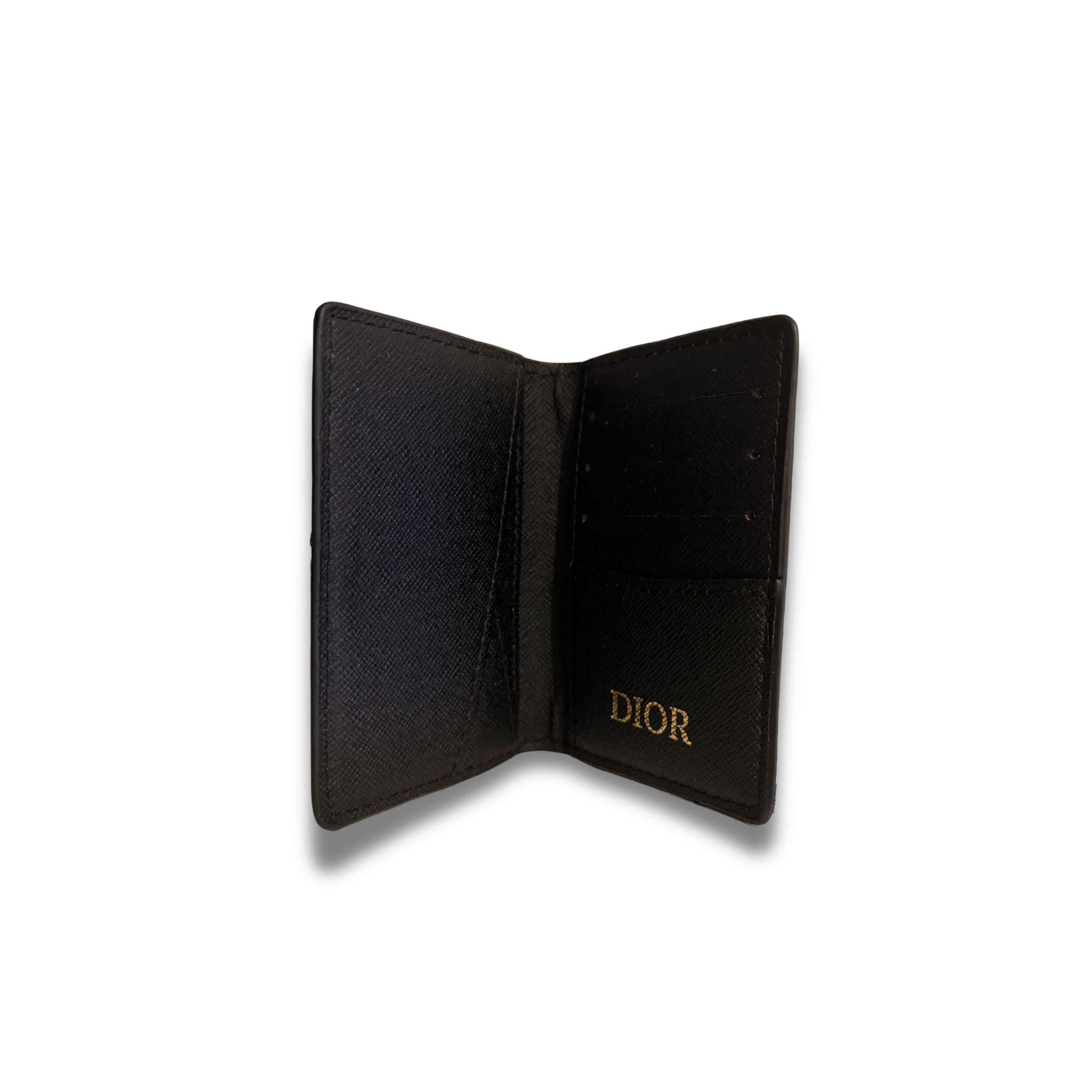 DIOR CD FLIP CARD HOLDER - BROWN/BLACK
