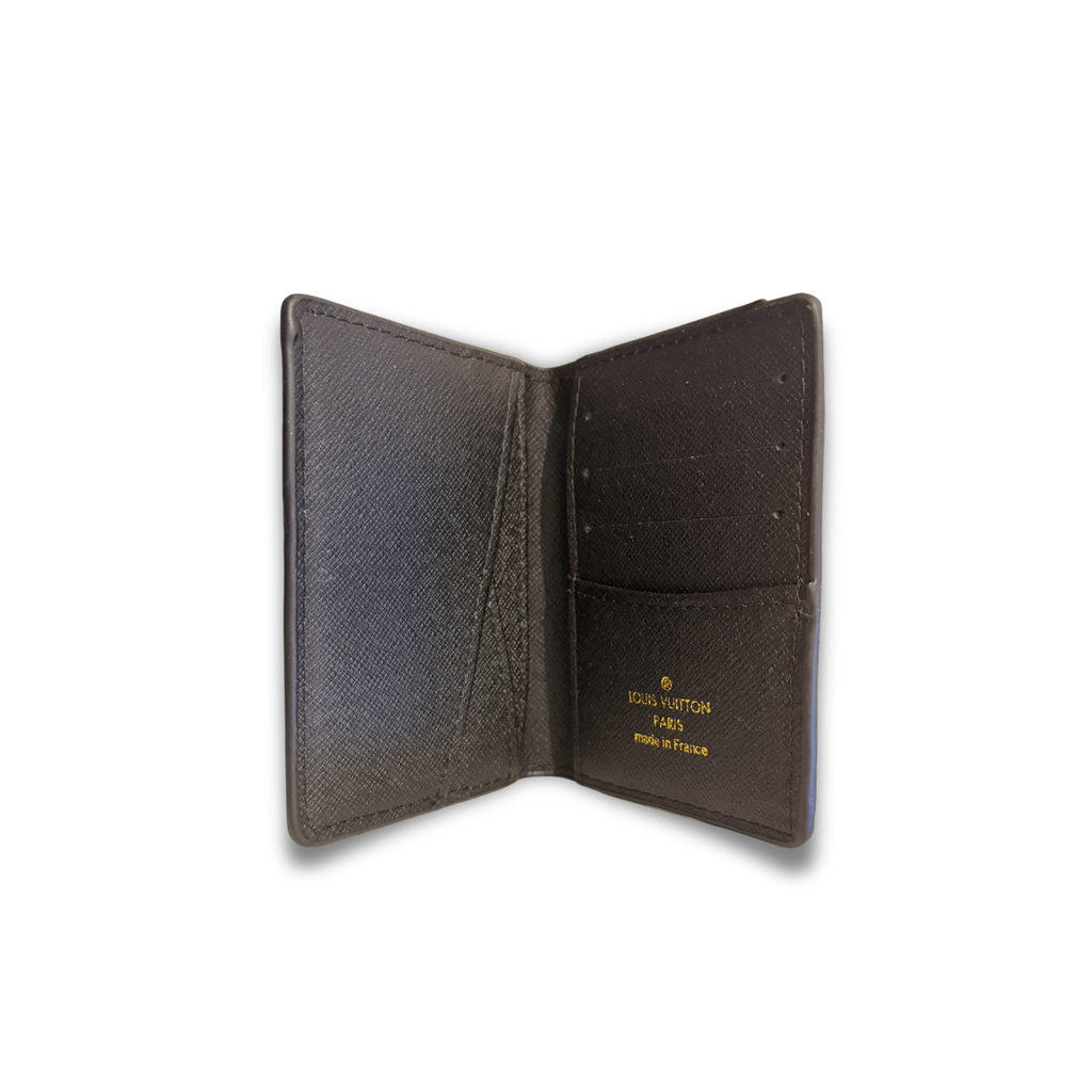 LOUIS VUITTON POCKET ORGANISER FLIP CARD HOLDER - BLACK