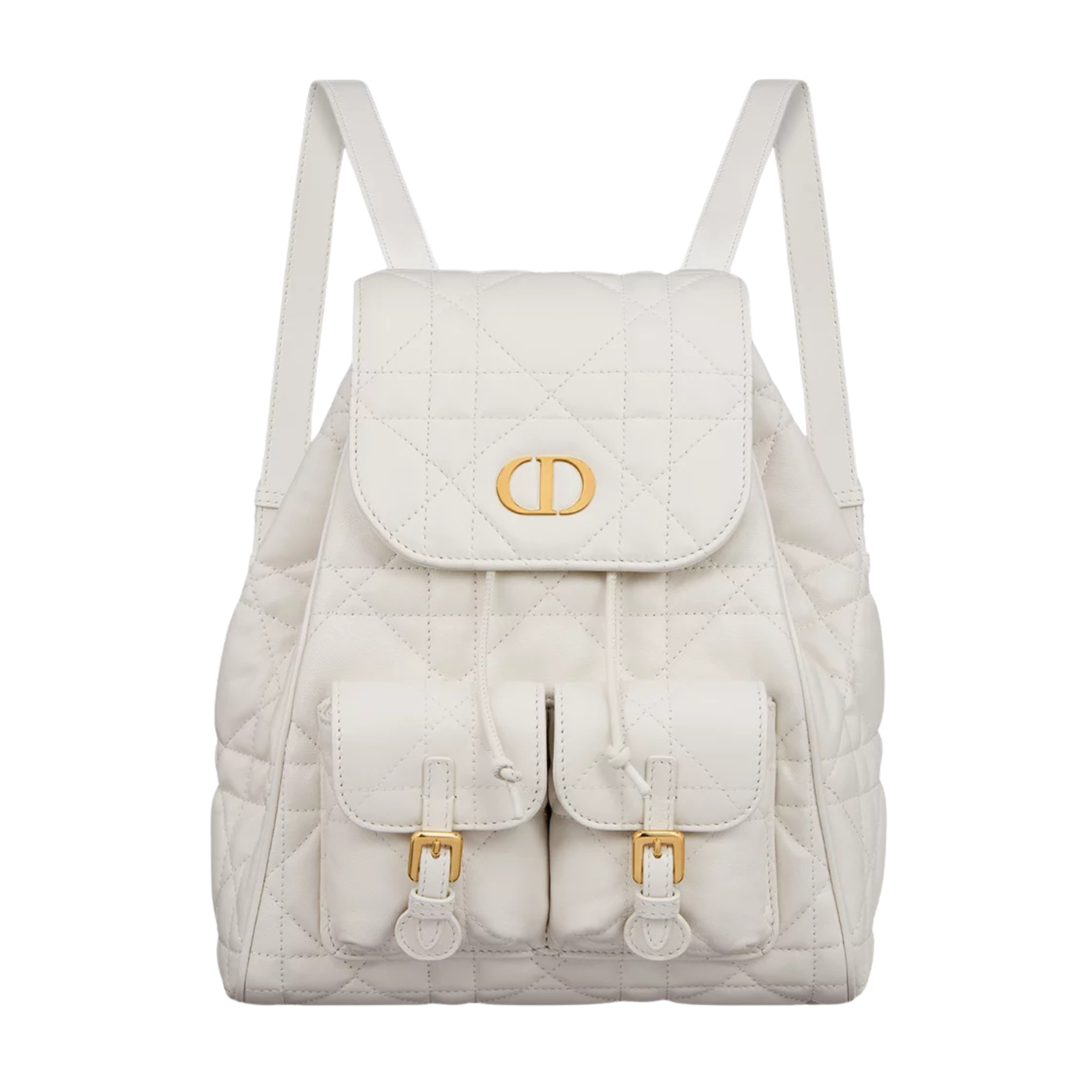 DIOR MEDIUM CARO BACKPACK - WHITE