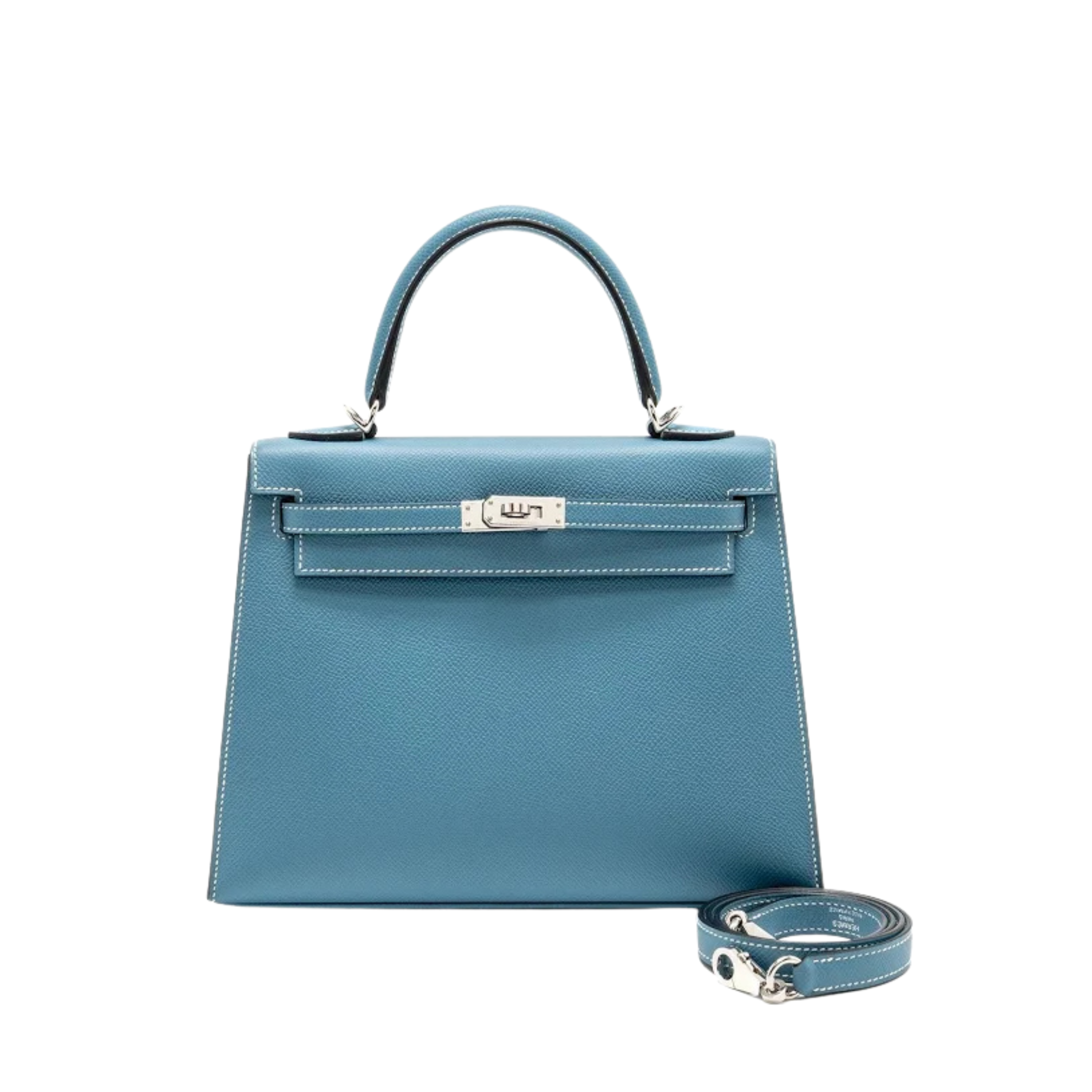 HERMES KELLY II SELLIER BAG - BLEU