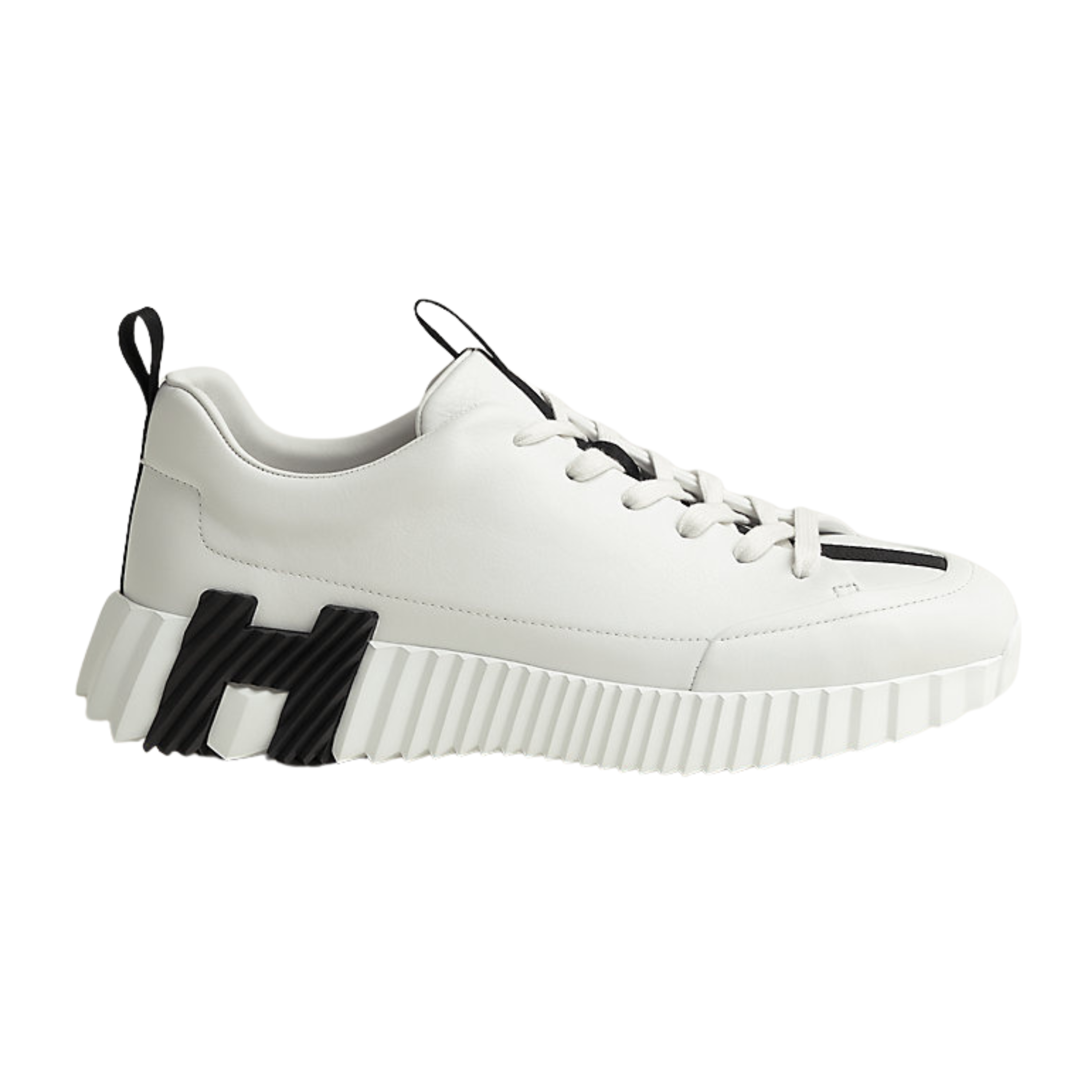 HERMES JUMP SNEAKER - WHITE/BLACK