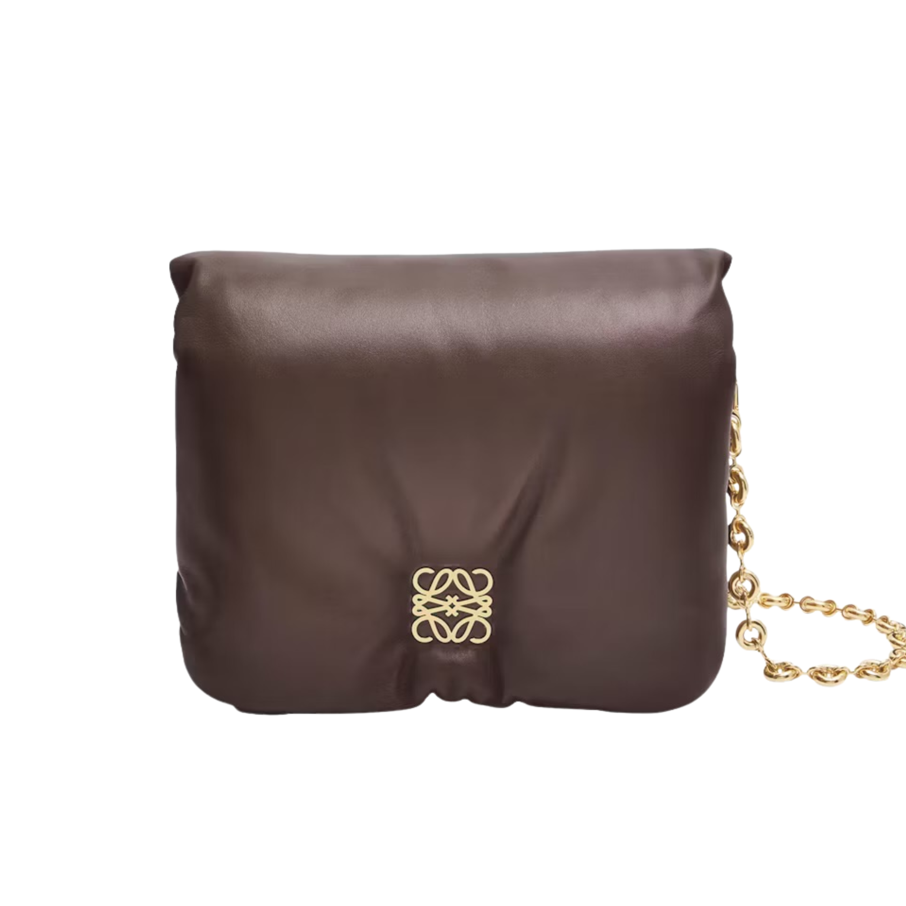 LOEWE PUFFER GOYA BAG - DARK BROWN