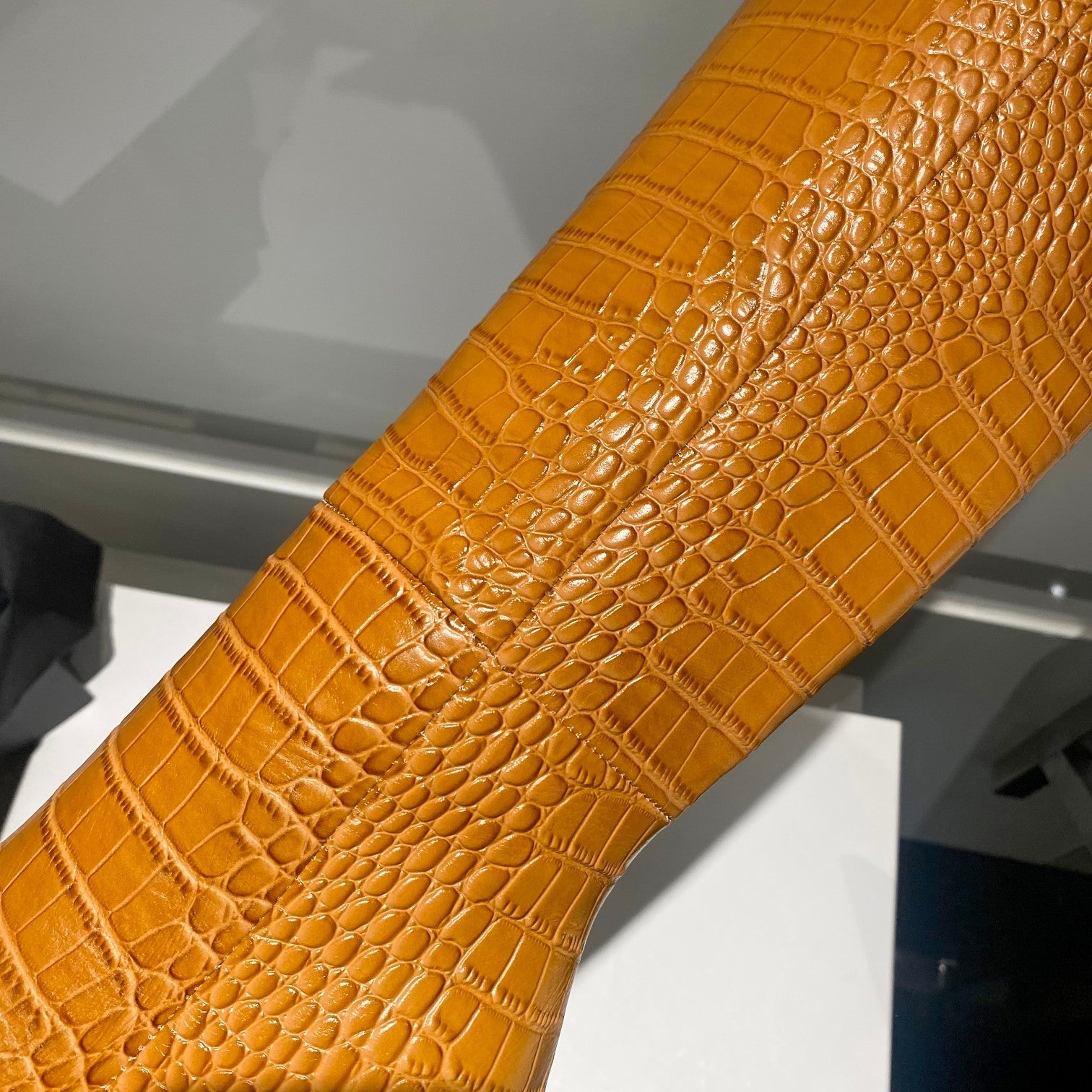 Paris Texas Crocodile Embossed Knee-High Boots – 2022 FW