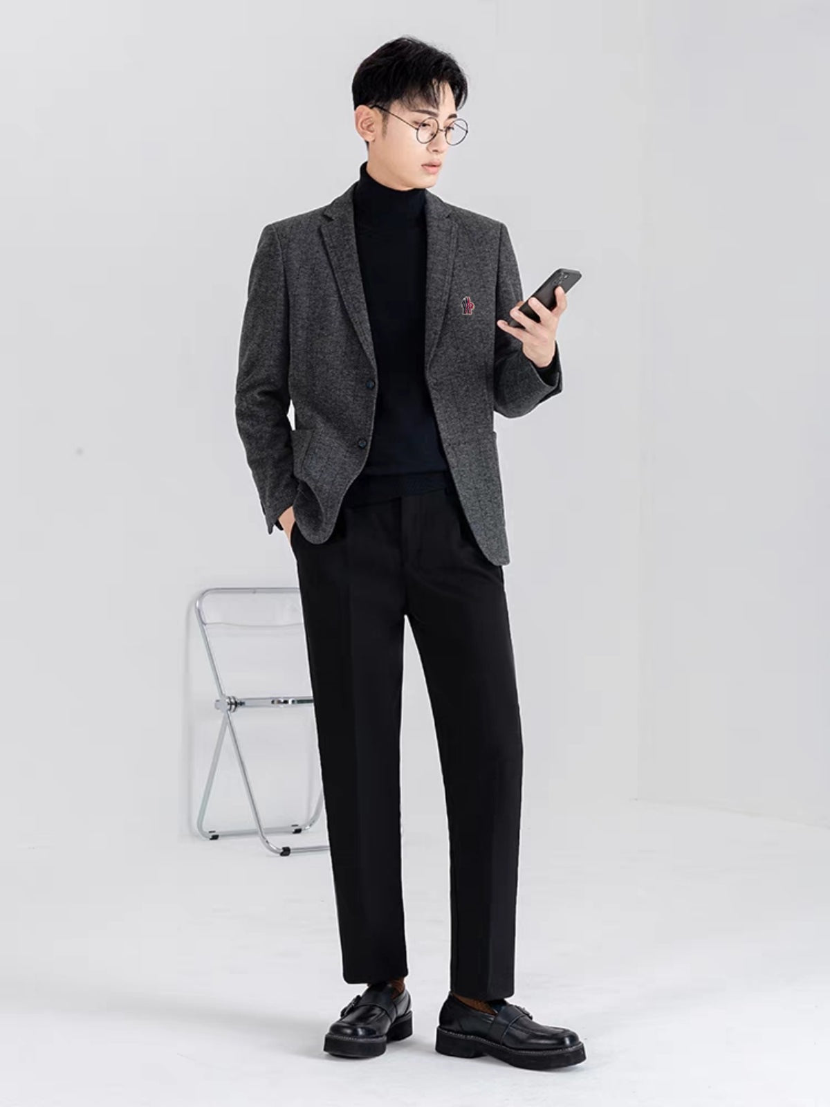 Moncler Men's Business Casual Knit Blazer – 25SS