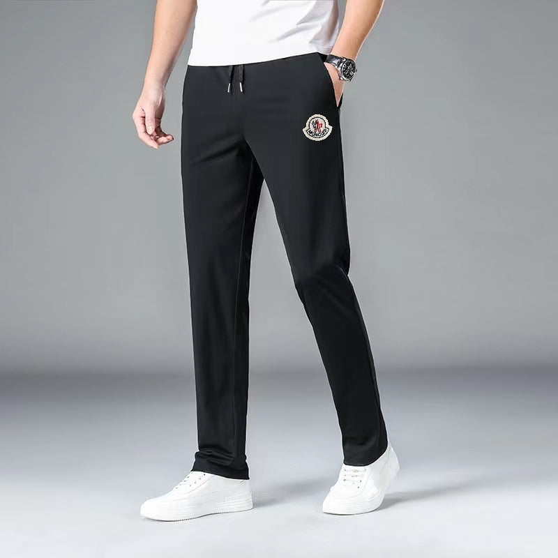Moncler Tencel Straight-Leg Elastic Casual Pants – 2025 Collection