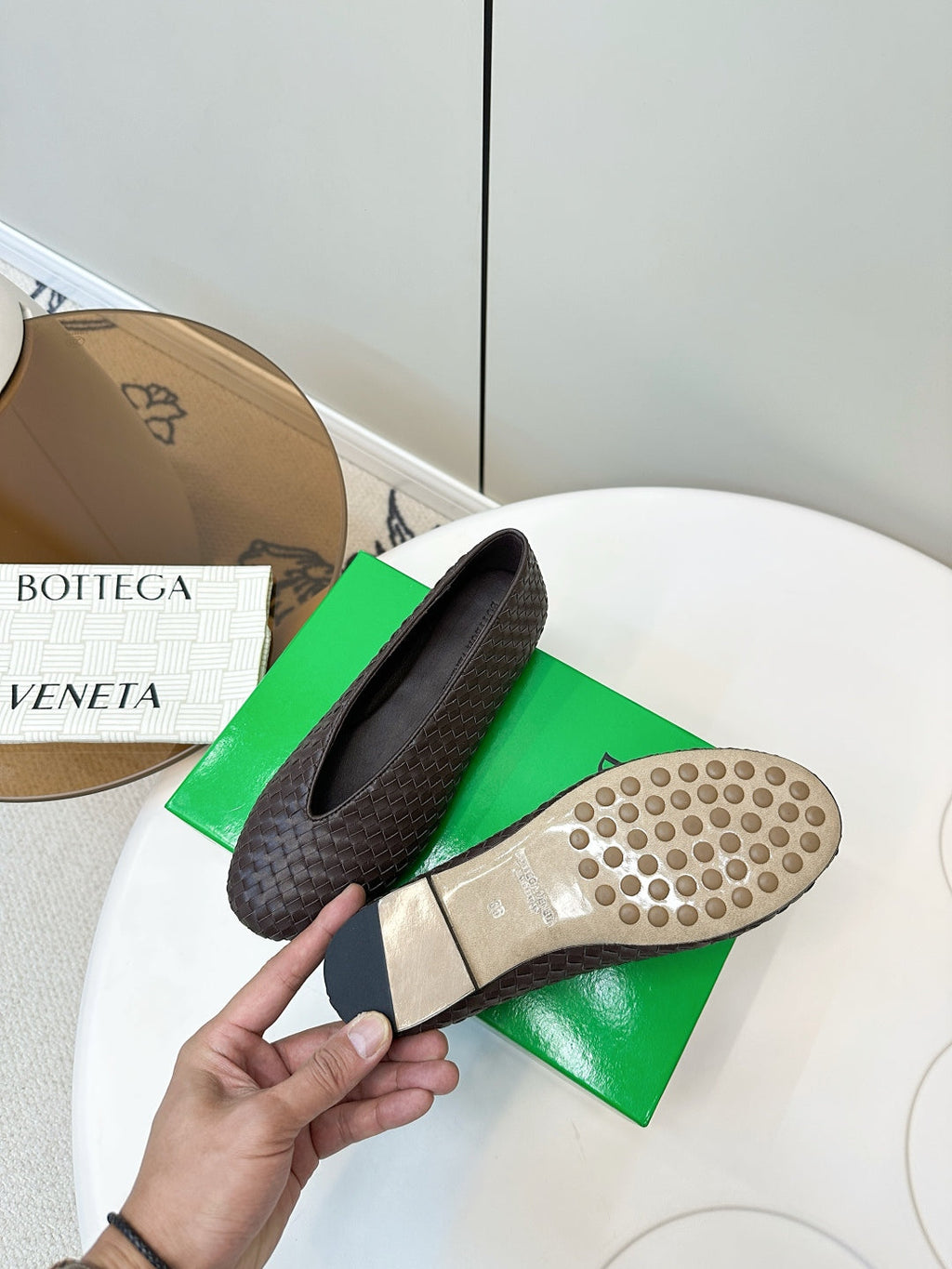 Bottega Veneta 2025 Woven Flat Shoes