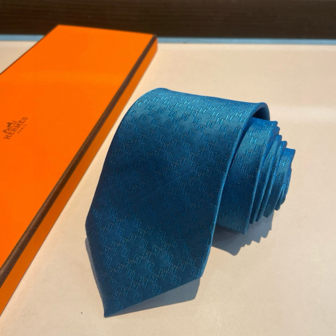 Hermès Men's Diamond H Pattern Silk Tie