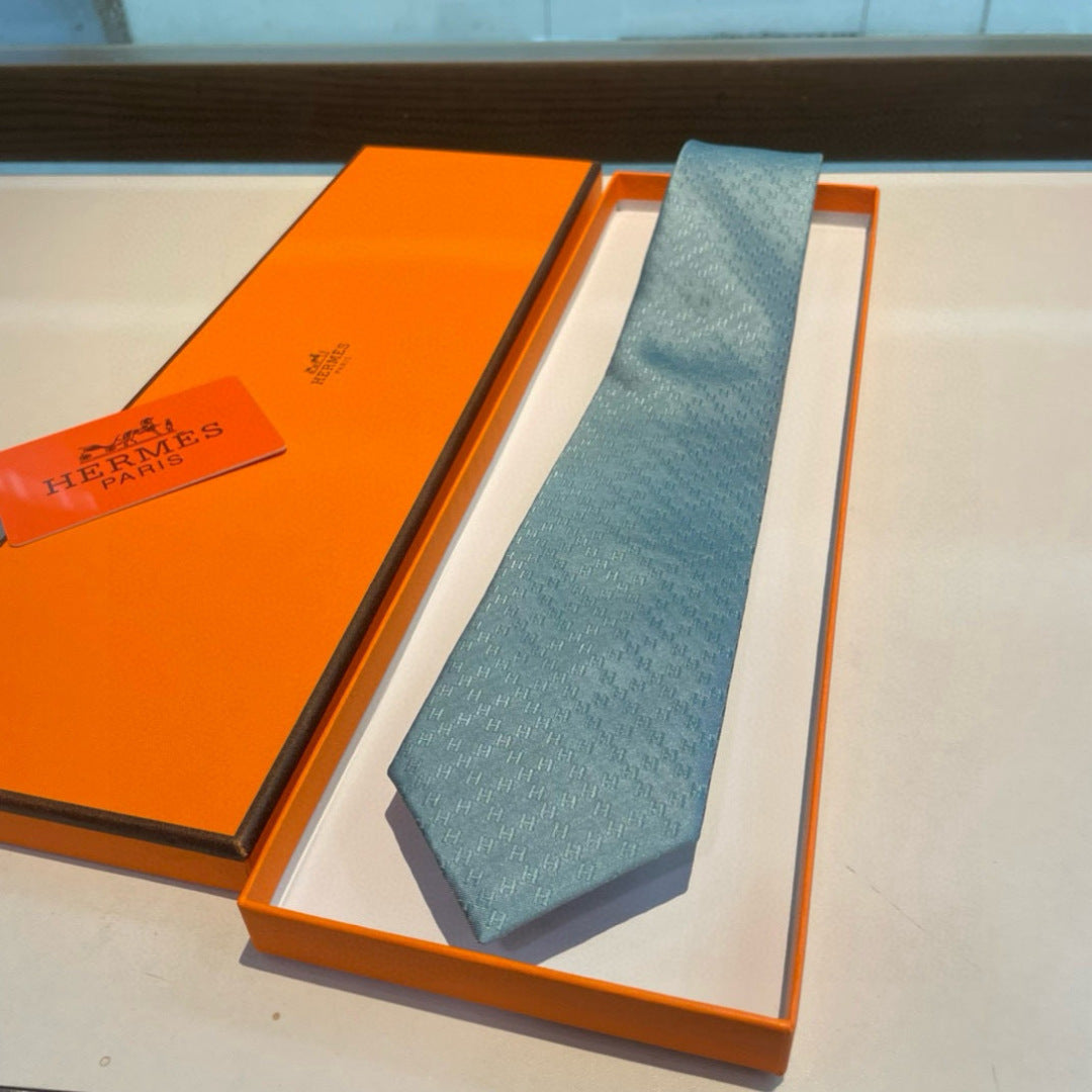 Hermès Men's Diamond H Pattern Silk Tie