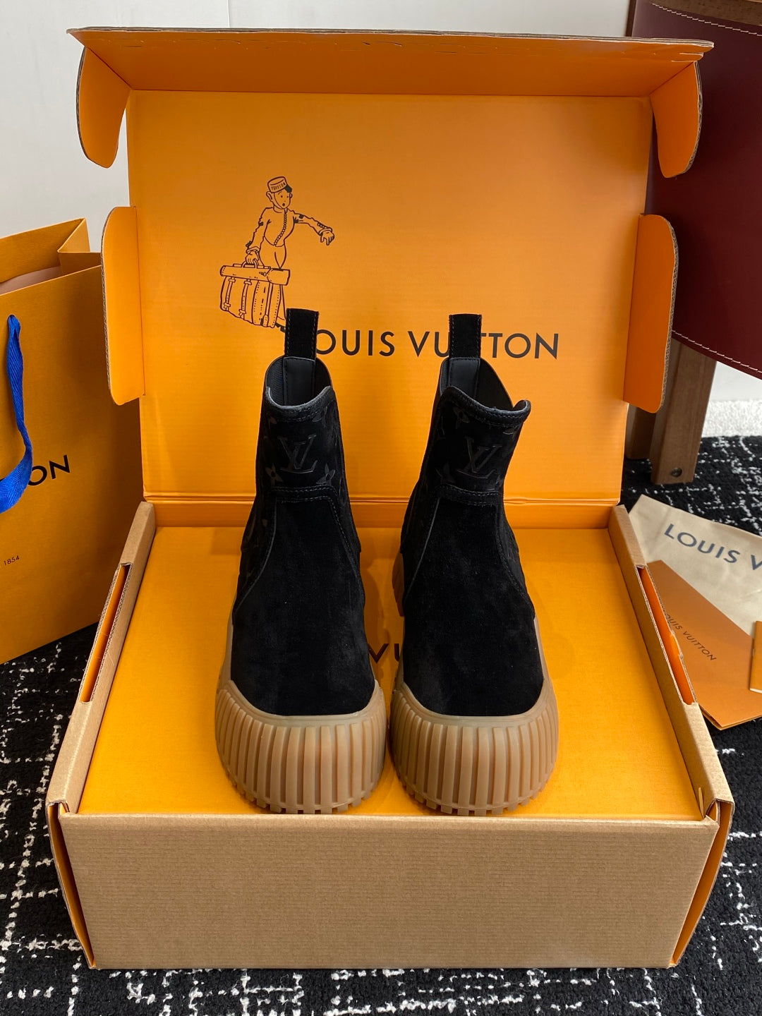 Louis Vuitton Slip-On Ankle Boots