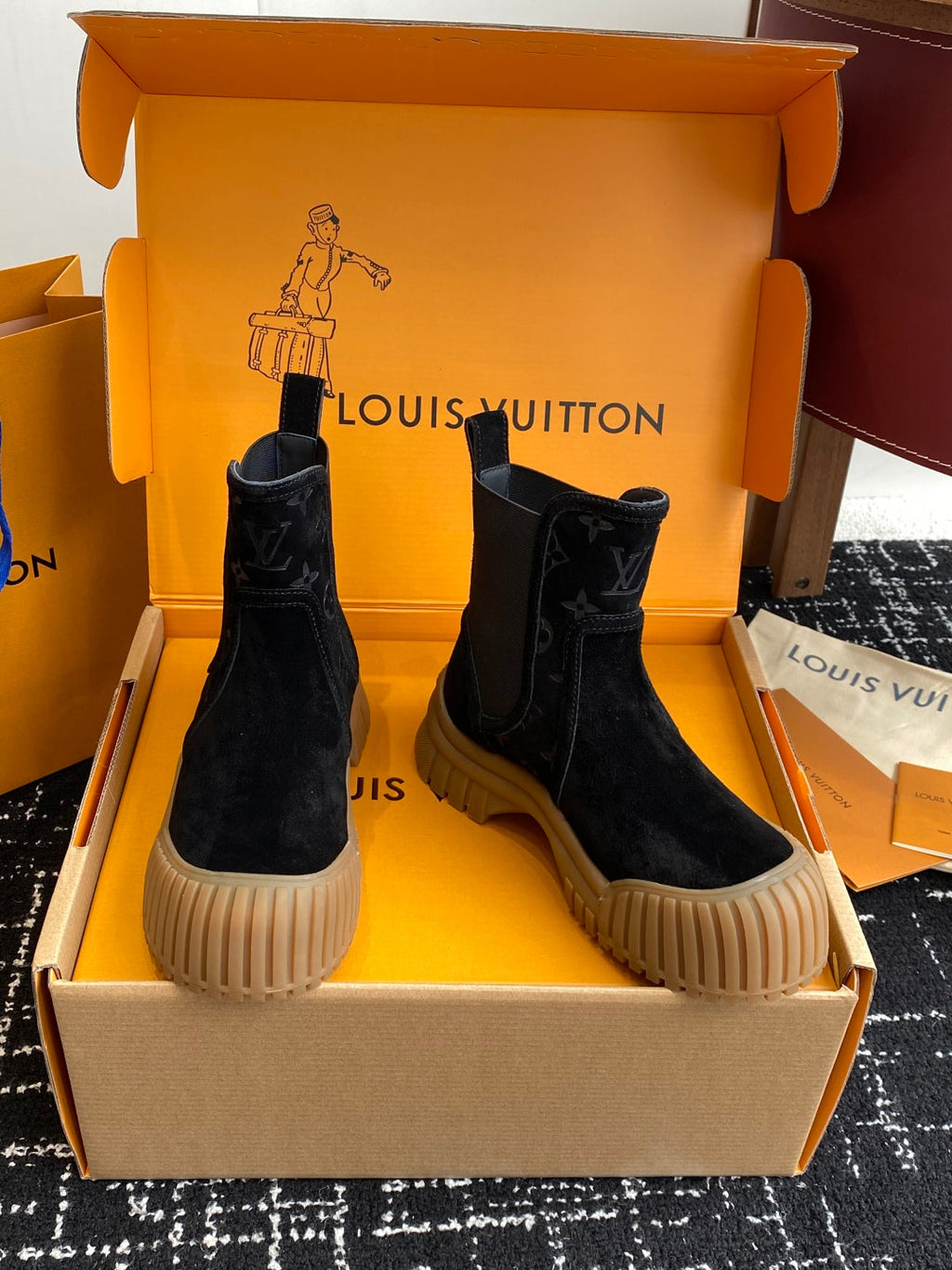 Louis Vuitton Slip-On Ankle Boots