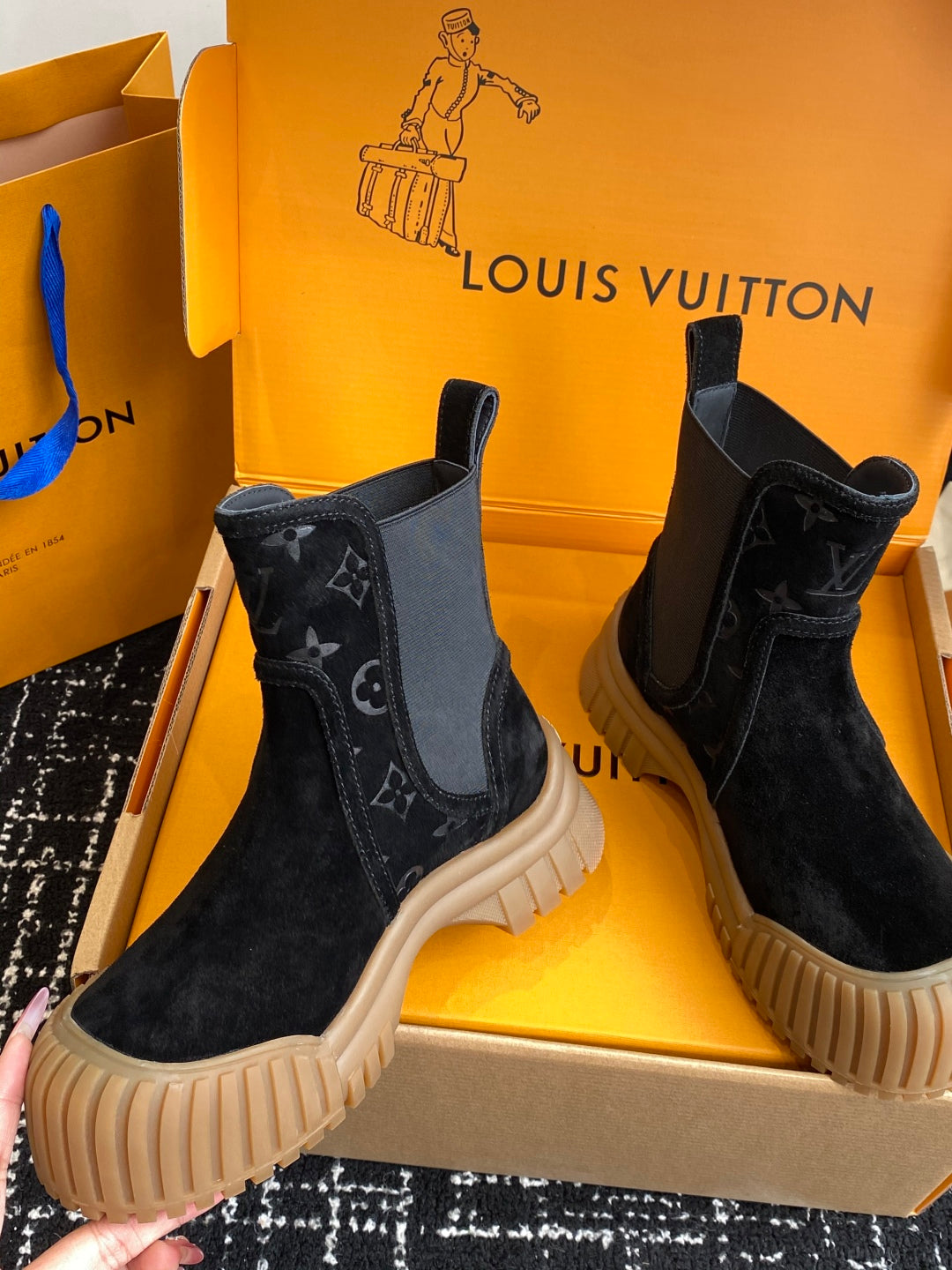 Louis Vuitton Slip-On Ankle Boots
