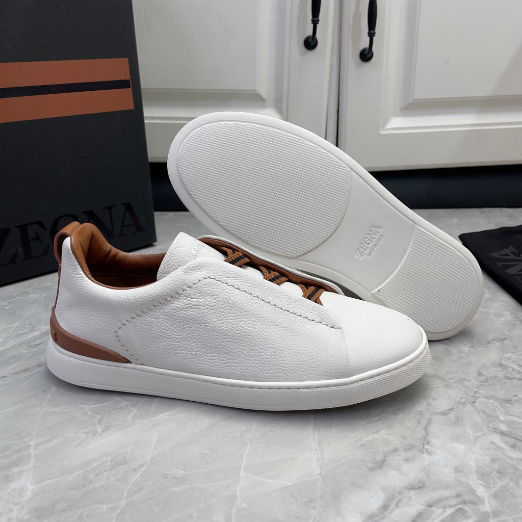 Zegna Triple Stitch Low-Top Sneakers