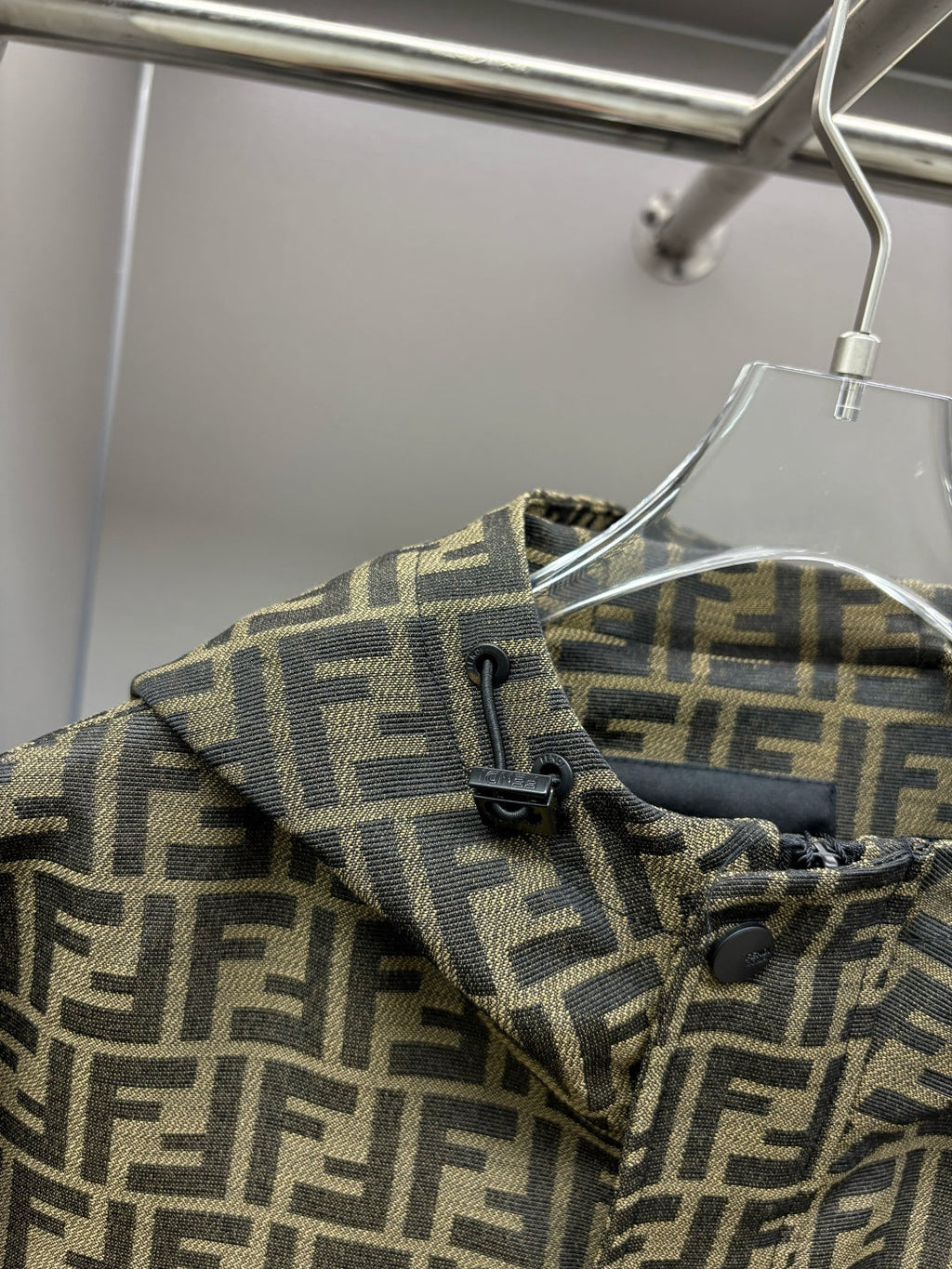Fendi FF Jacquard Hooded Thin Jacket