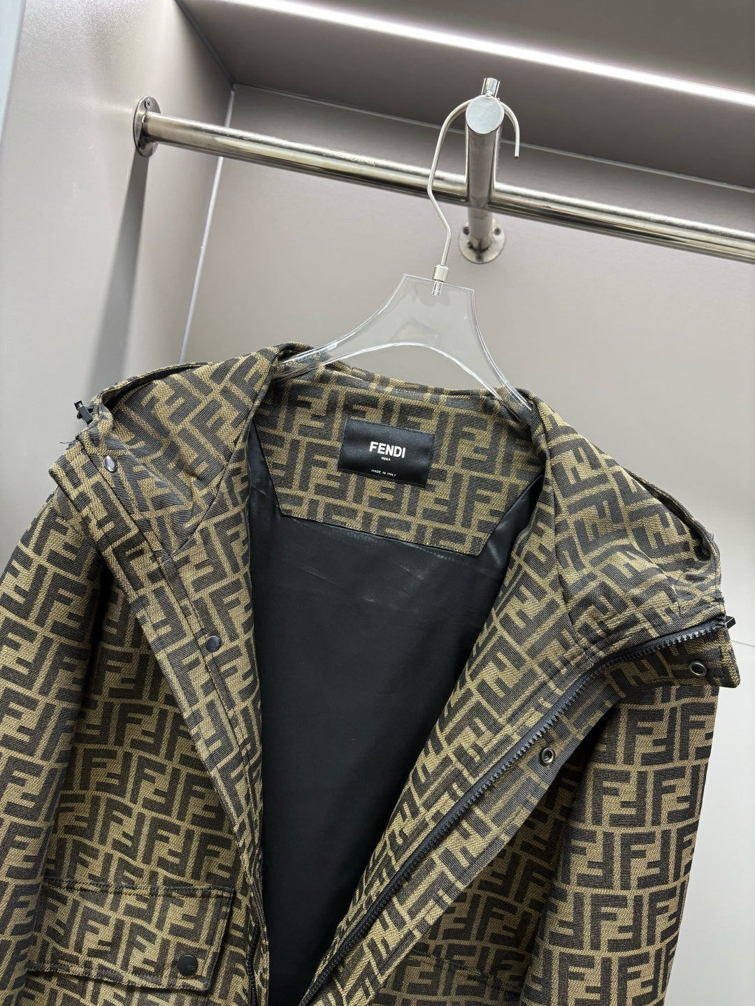 Fendi FF Jacquard Hooded Thin Jacket