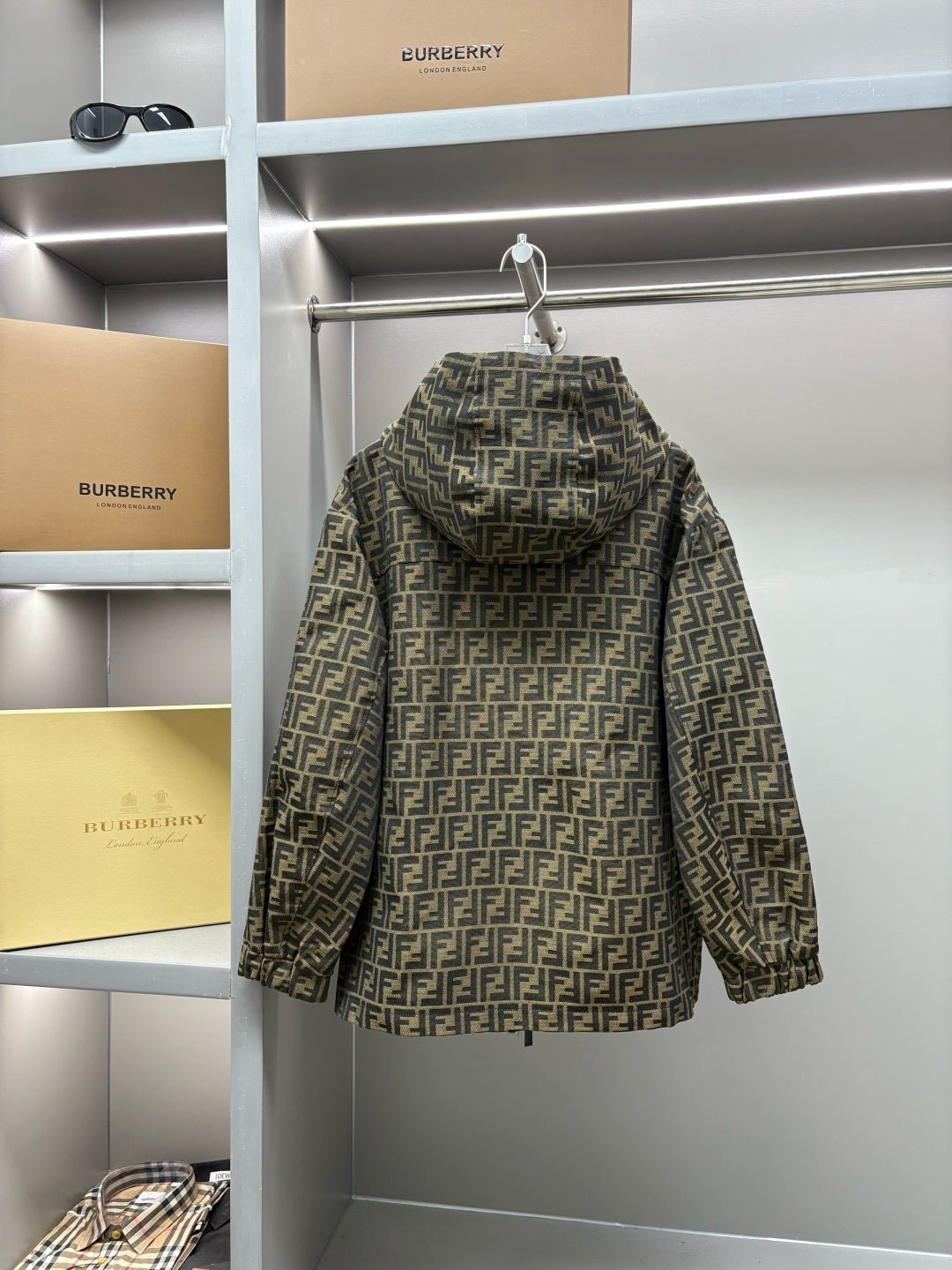 Fendi FF Jacquard Hooded Thin Jacket