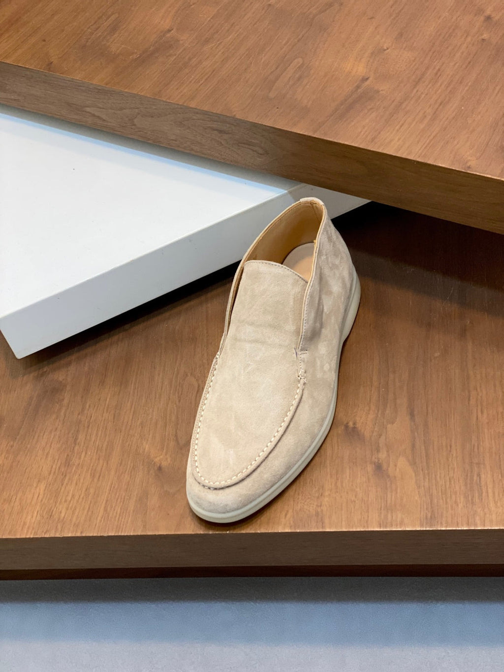 Loro Piana Suede Leather Slip-On Loafers