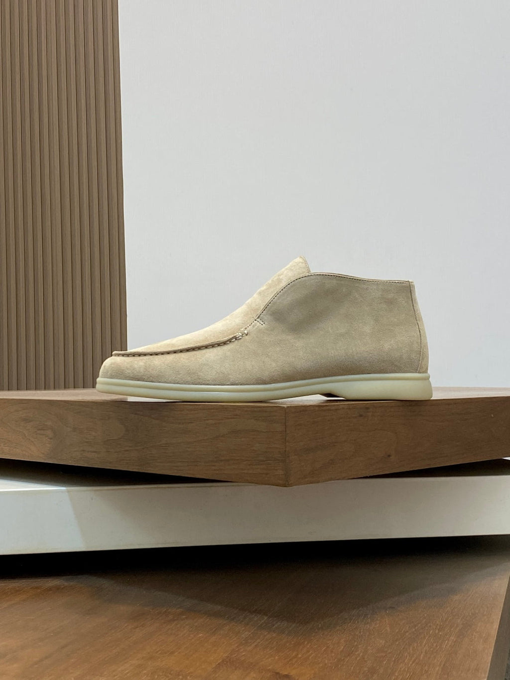 Loro Piana Suede Leather Slip-On Loafers