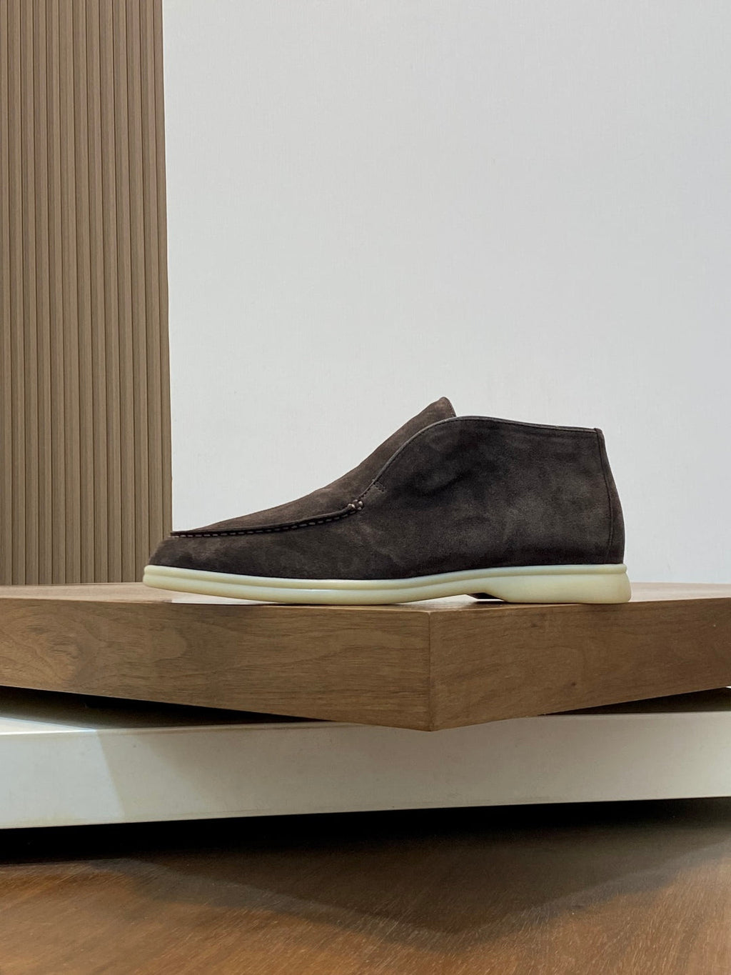 Loro Piana Suede Leather Slip-On Loafers
