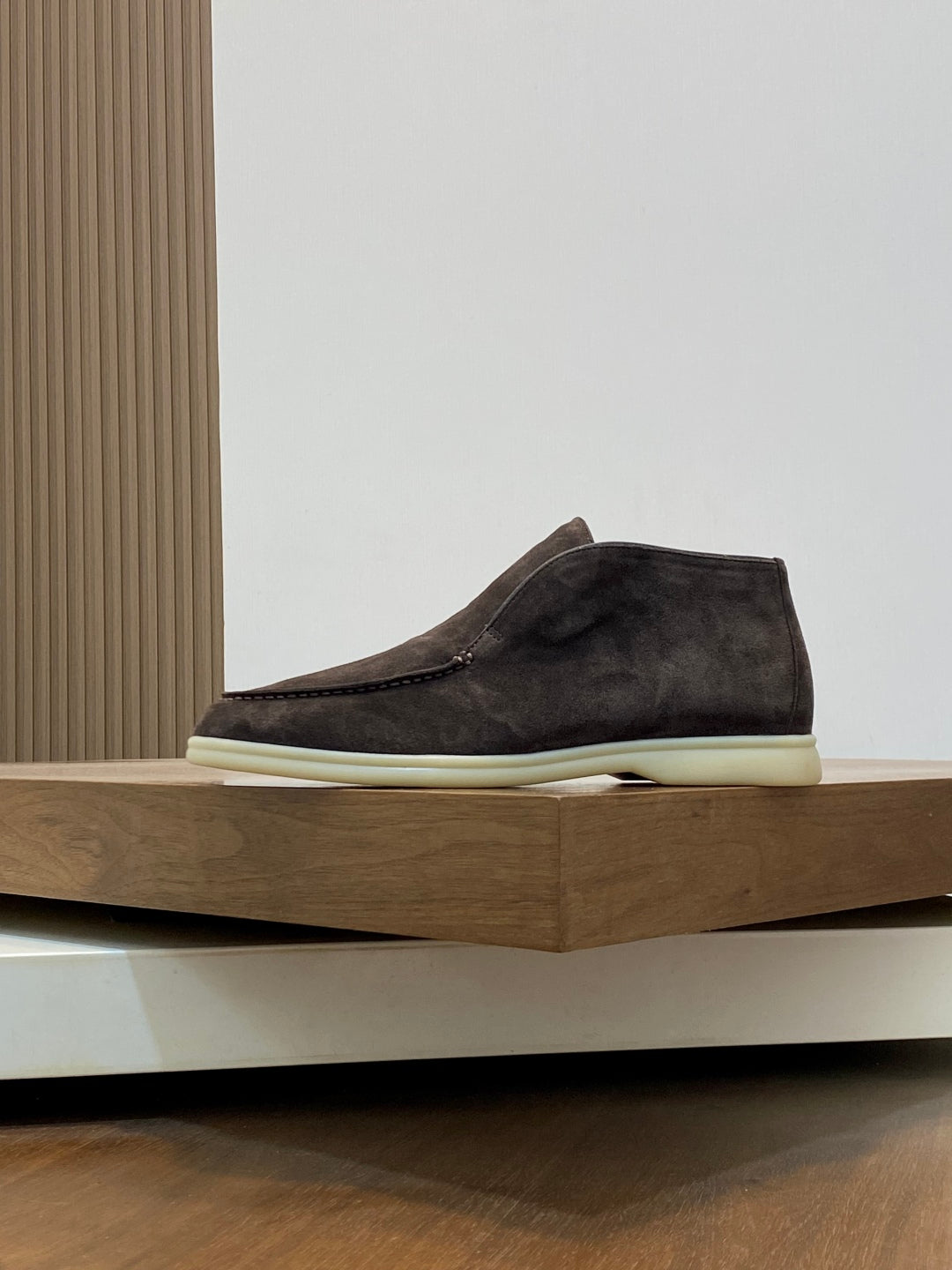 Loro Piana Suede Leather Slip-On Loafers
