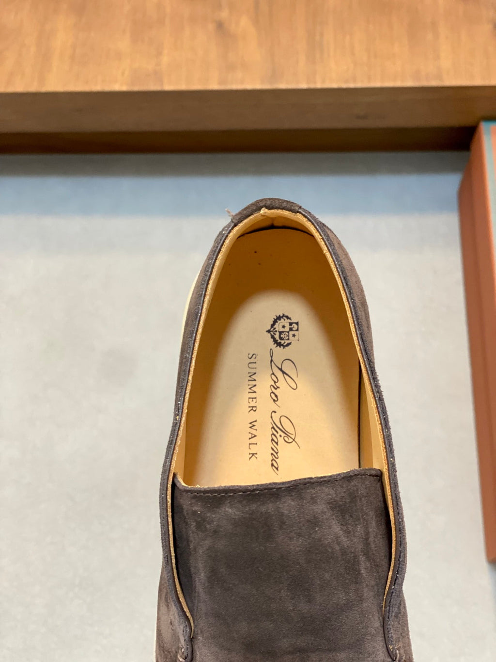 Loro Piana Suede Leather Slip-On Loafers