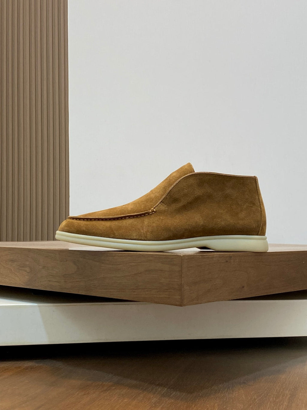 Loro Piana Suede Leather Slip-On Loafers