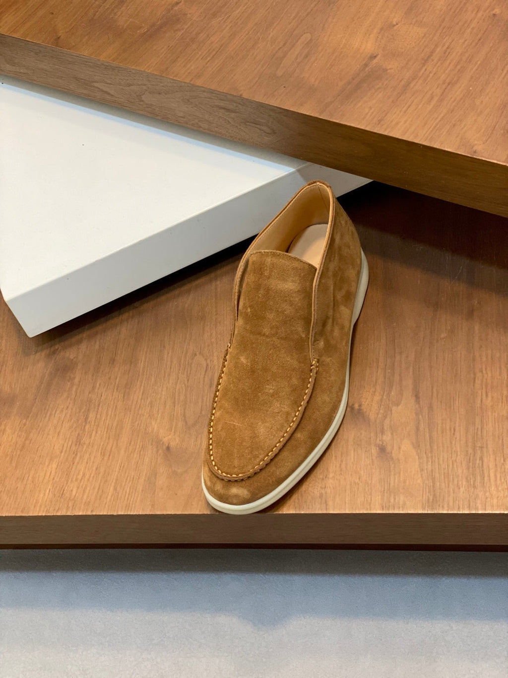 Loro Piana Suede Leather Slip-On Loafers