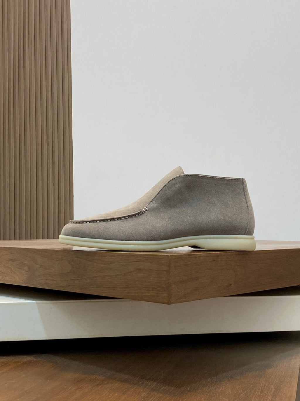 Loro Piana Suede Leather Slip-On Loafers