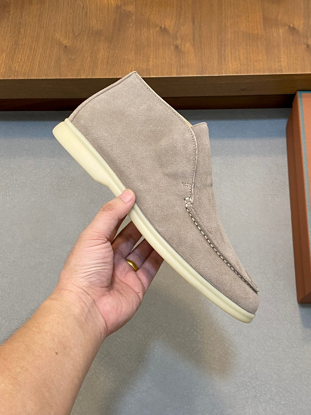 Loro Piana Suede Leather Slip-On Loafers