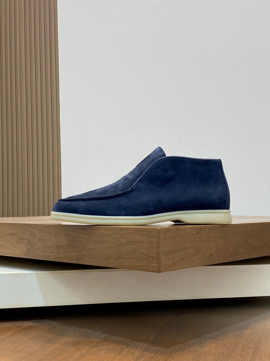 Loro Piana Suede Leather Slip-On Loafers