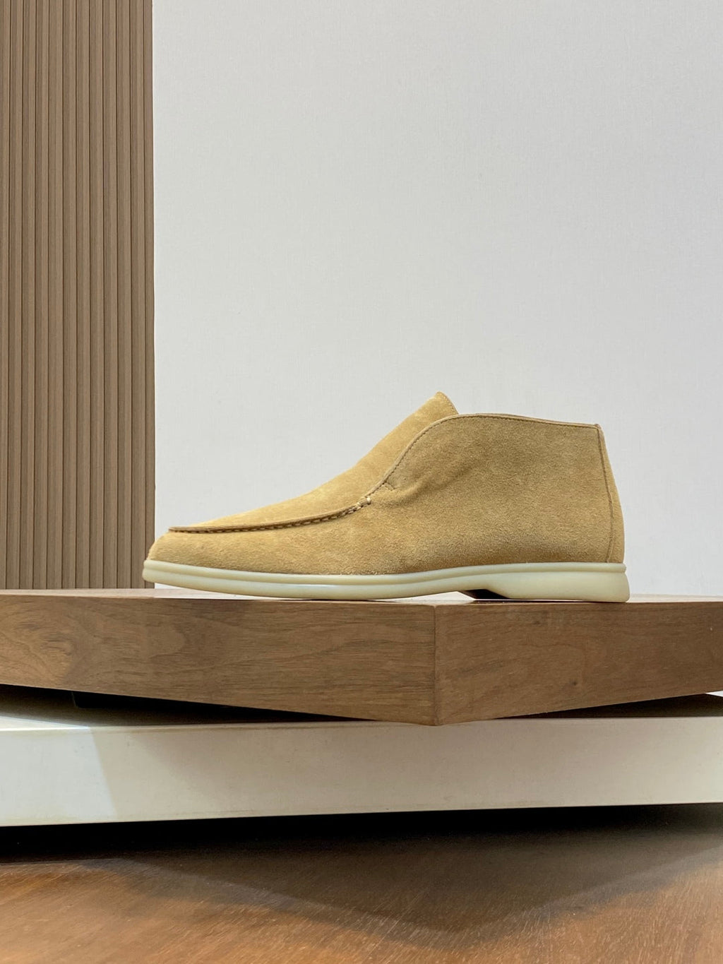 Loro Piana Suede Leather Slip-On Loafers