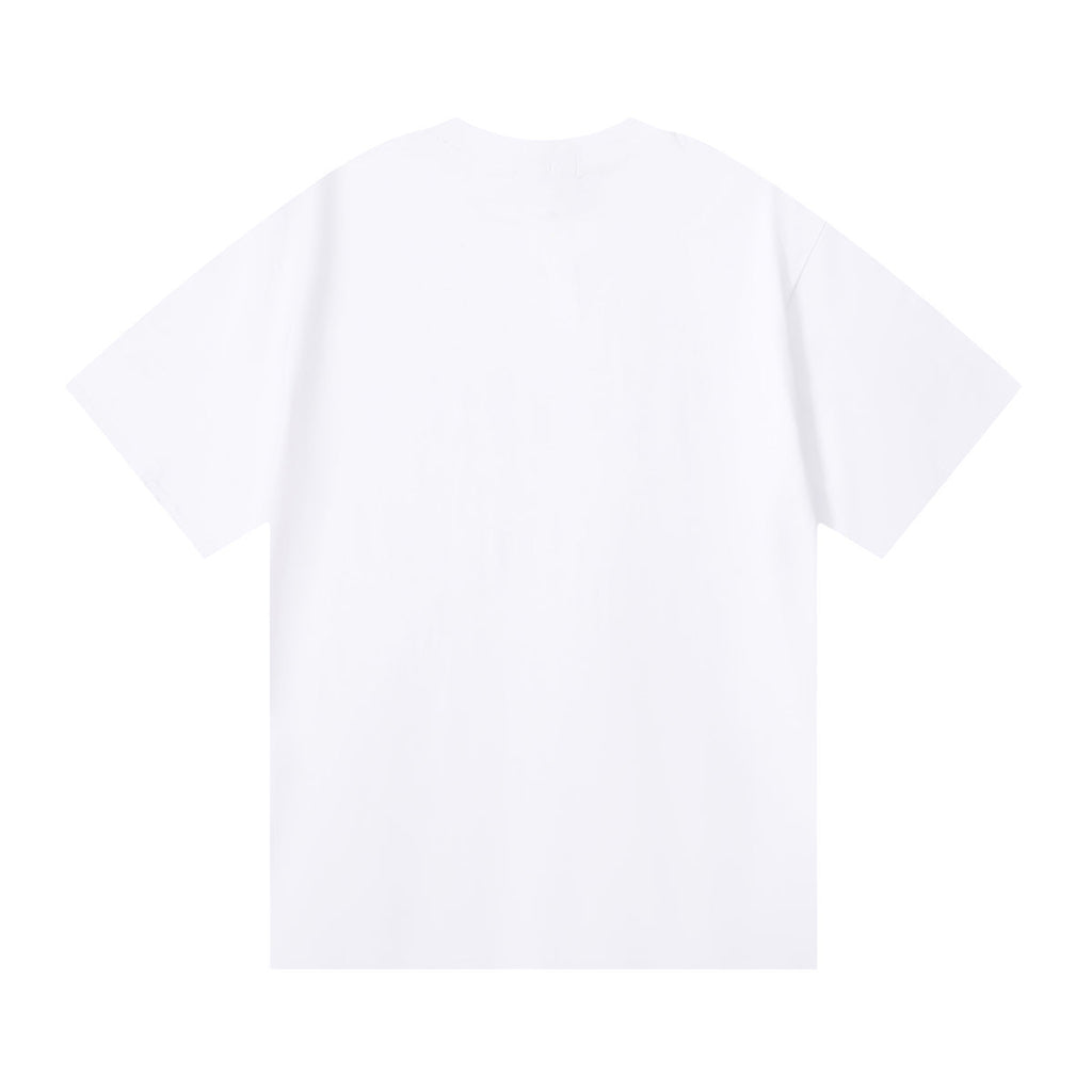 Purple Brand Logo Pattern Print T-Shirt