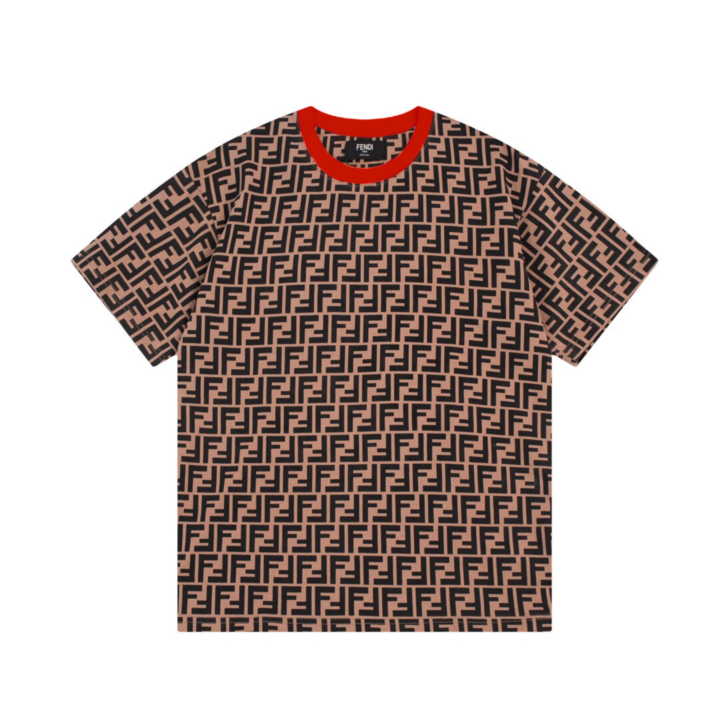 FENDI MONOGRAM LOGO - BROWN/RED