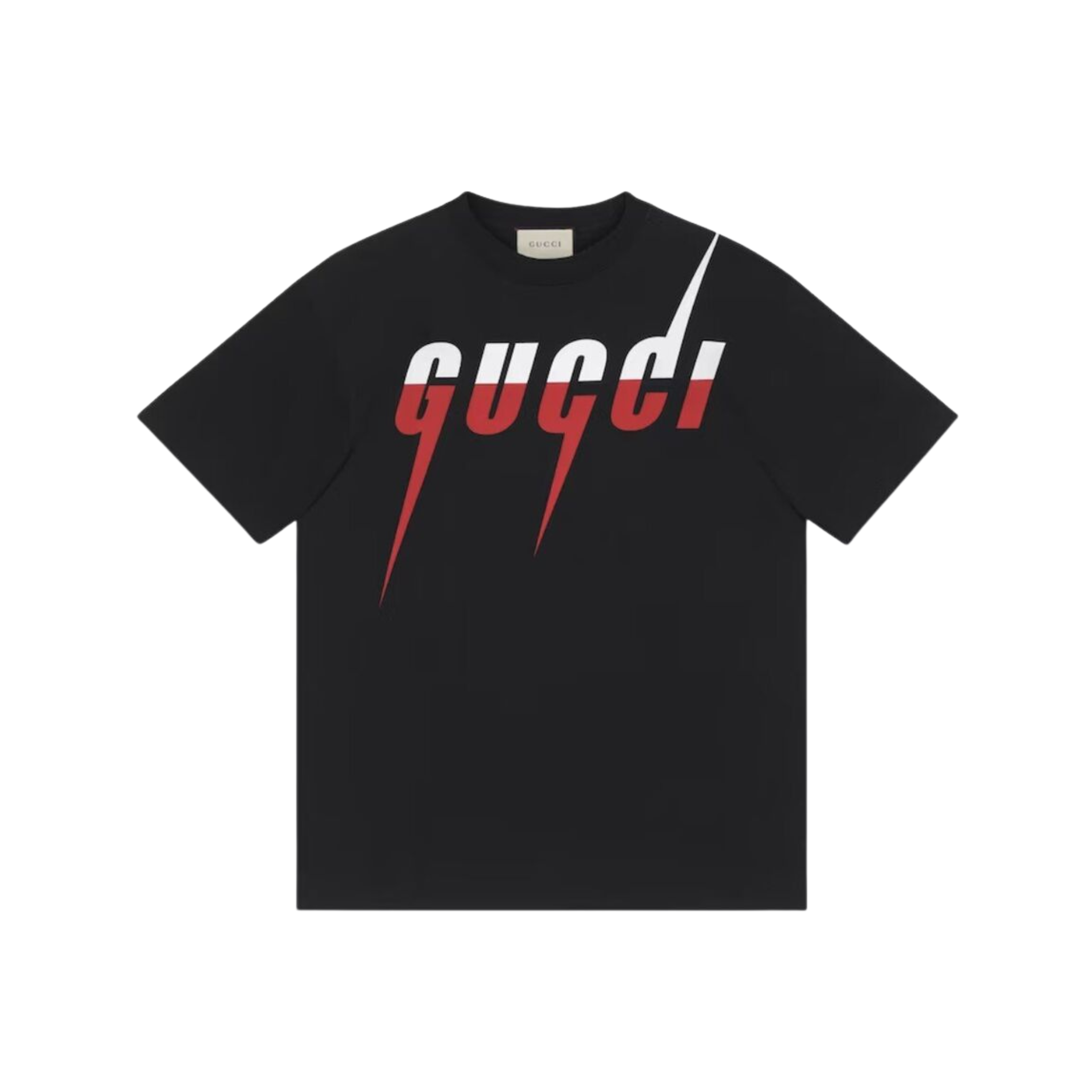 GUCCI BLADE BLACK LOGO T-SHIRT