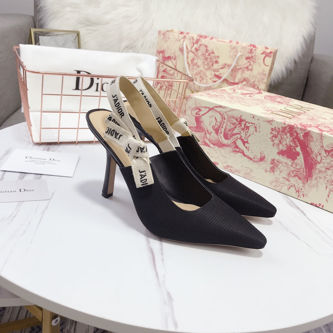 Dior Patent Leather Bow Heeled Sandals