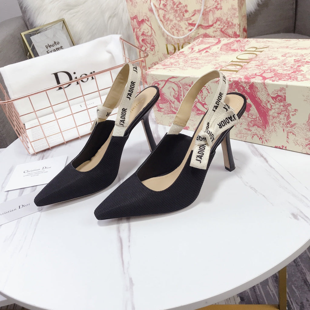 Dior Patent Leather Bow Heeled Sandals