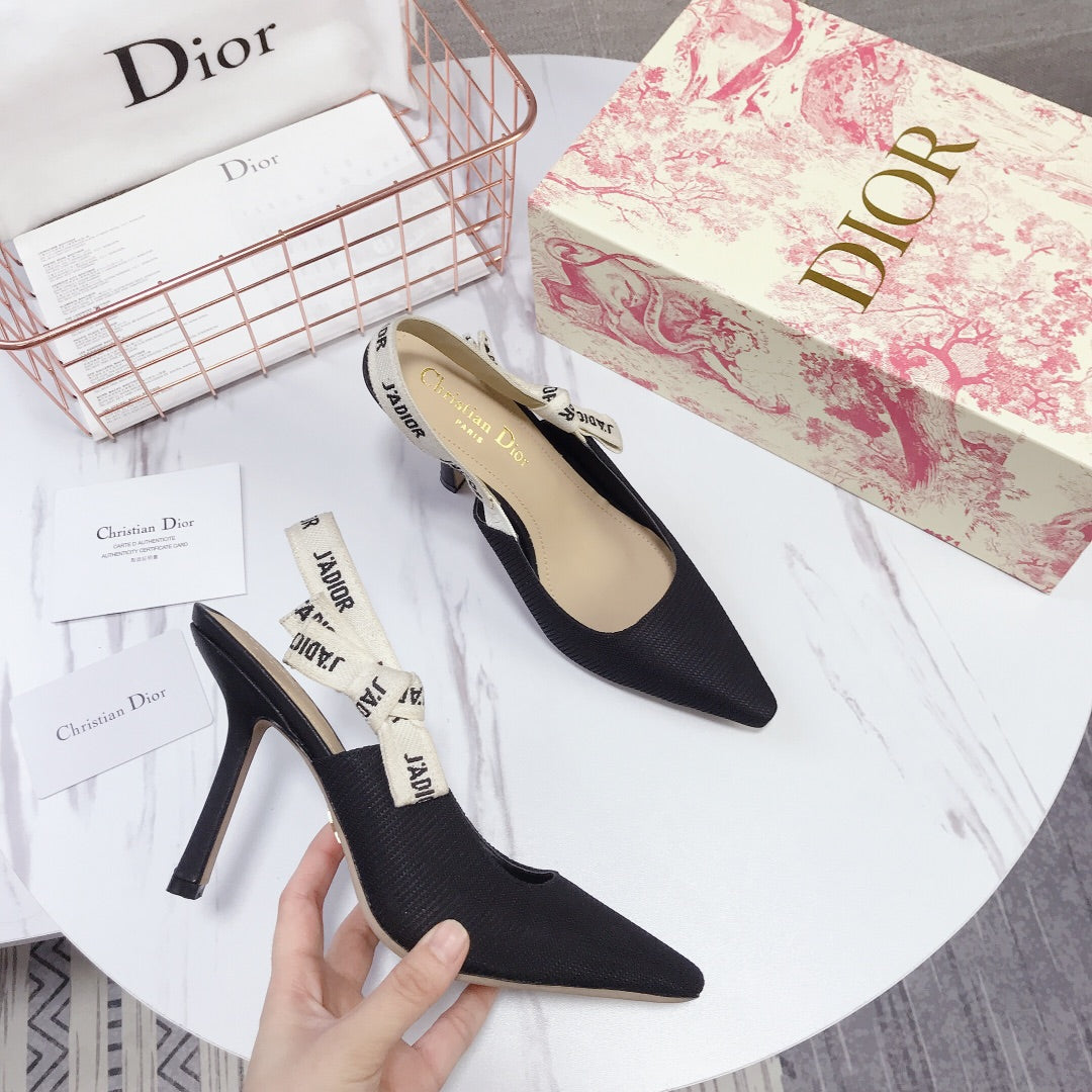 Dior Patent Leather Bow Heeled Sandals