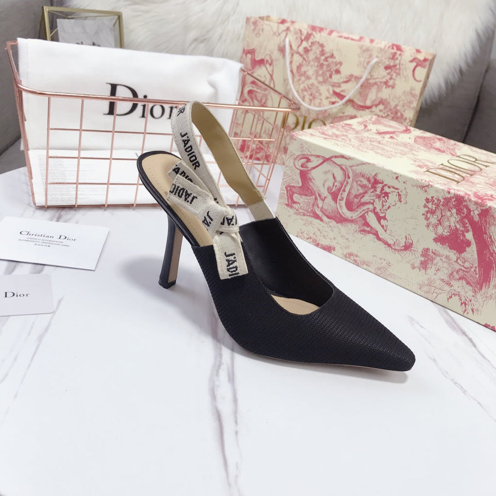 Dior Patent Leather Bow Heeled Sandals