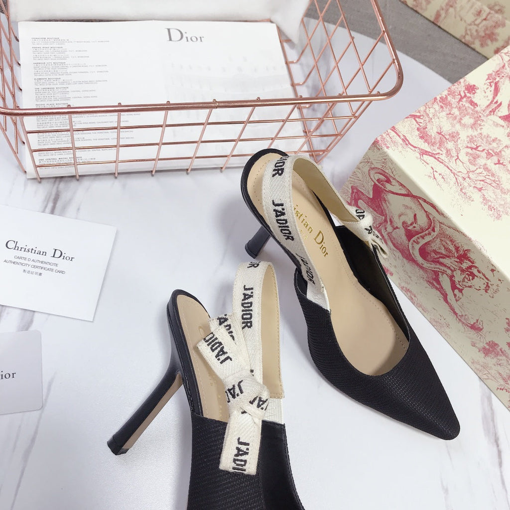 Dior Patent Leather Bow Heeled Sandals
