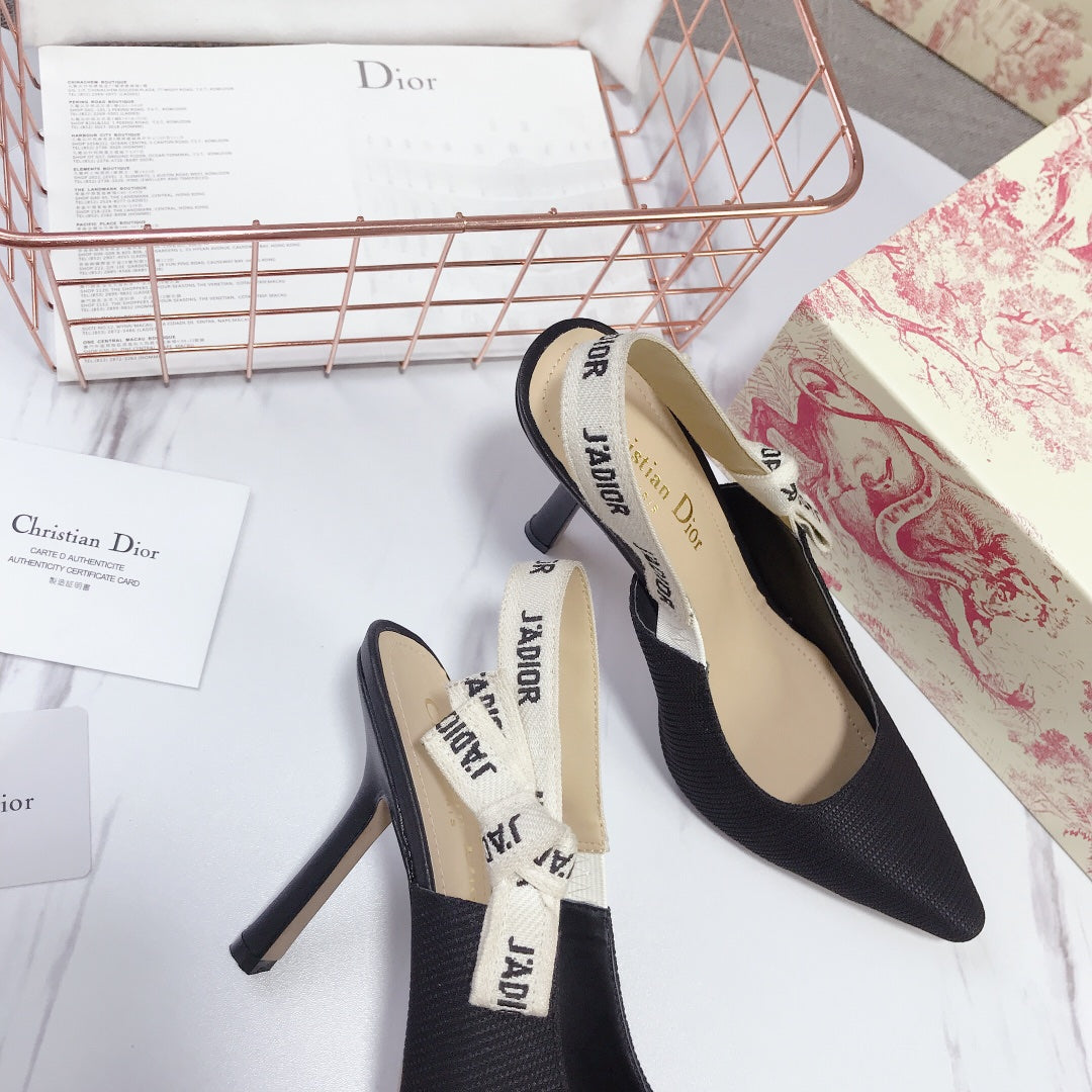 Dior Patent Leather Bow Heeled Sandals