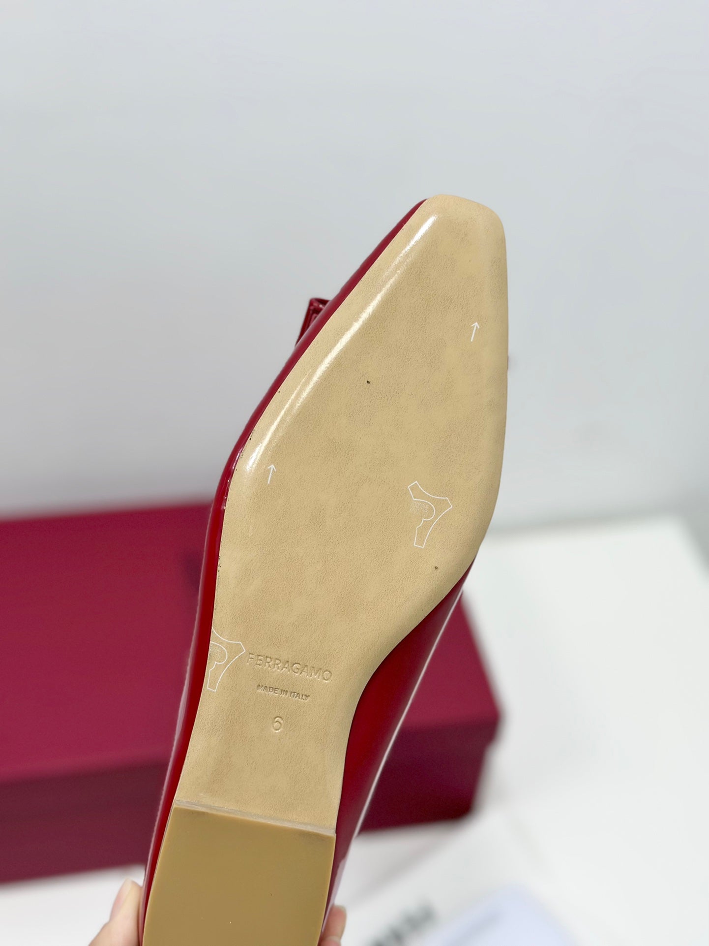 Ferragamo Vara Patent Leather Square Toe Pumps