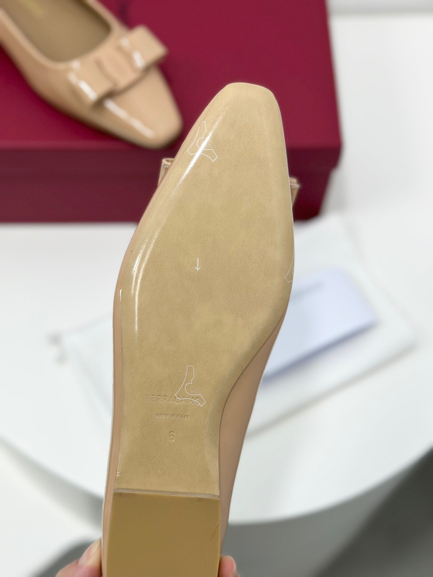 Ferragamo Vara Patent Leather Square Toe Pumps