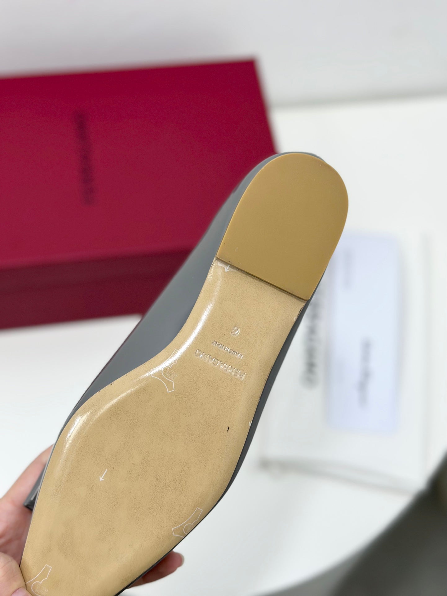 Ferragamo Vara Patent Leather Square Toe Pumps