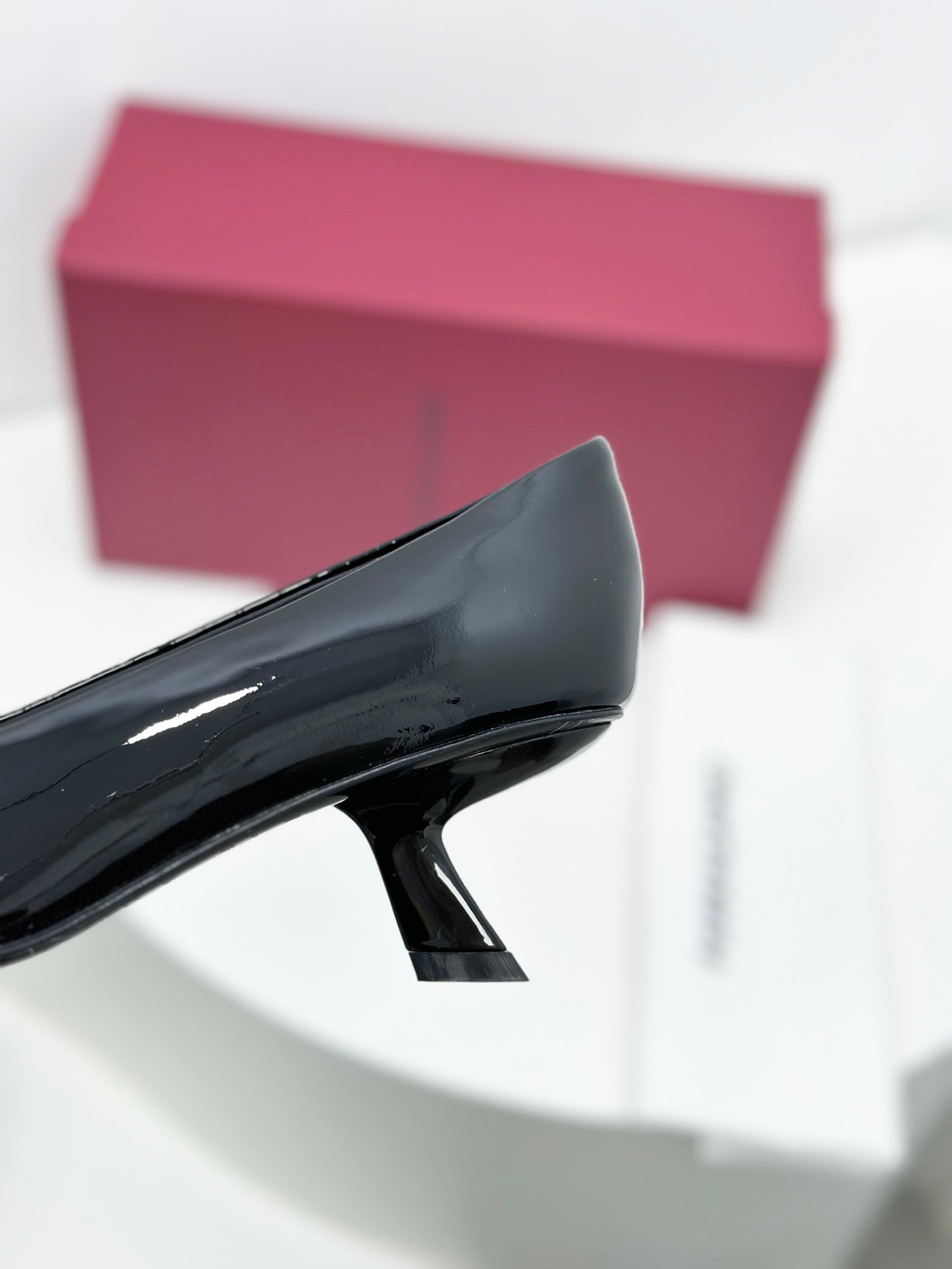 Ferragamo Vara Patent Leather Square Toe Pumps