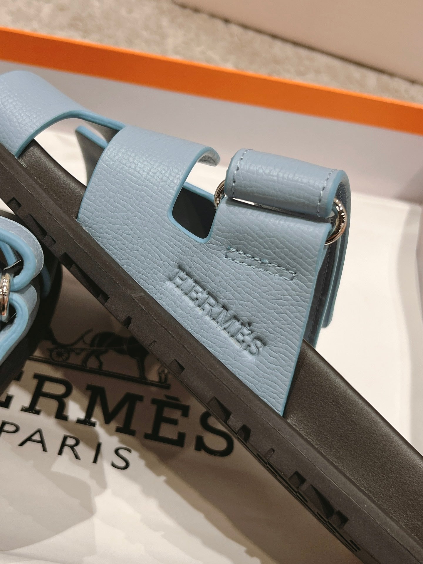 Hermès Chypre Suede Unisex Slides