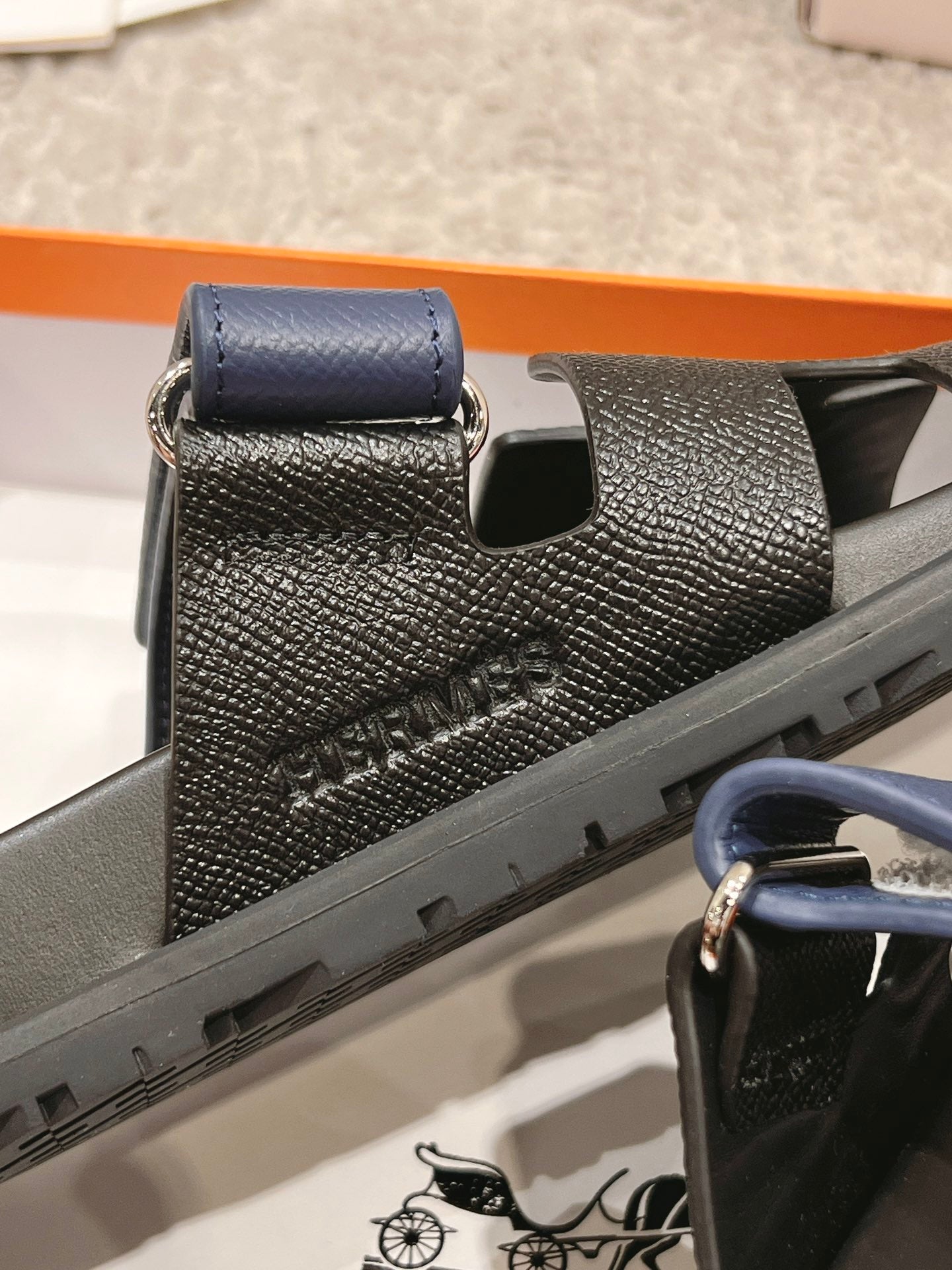 Hermès Chypre Suede Unisex Slides